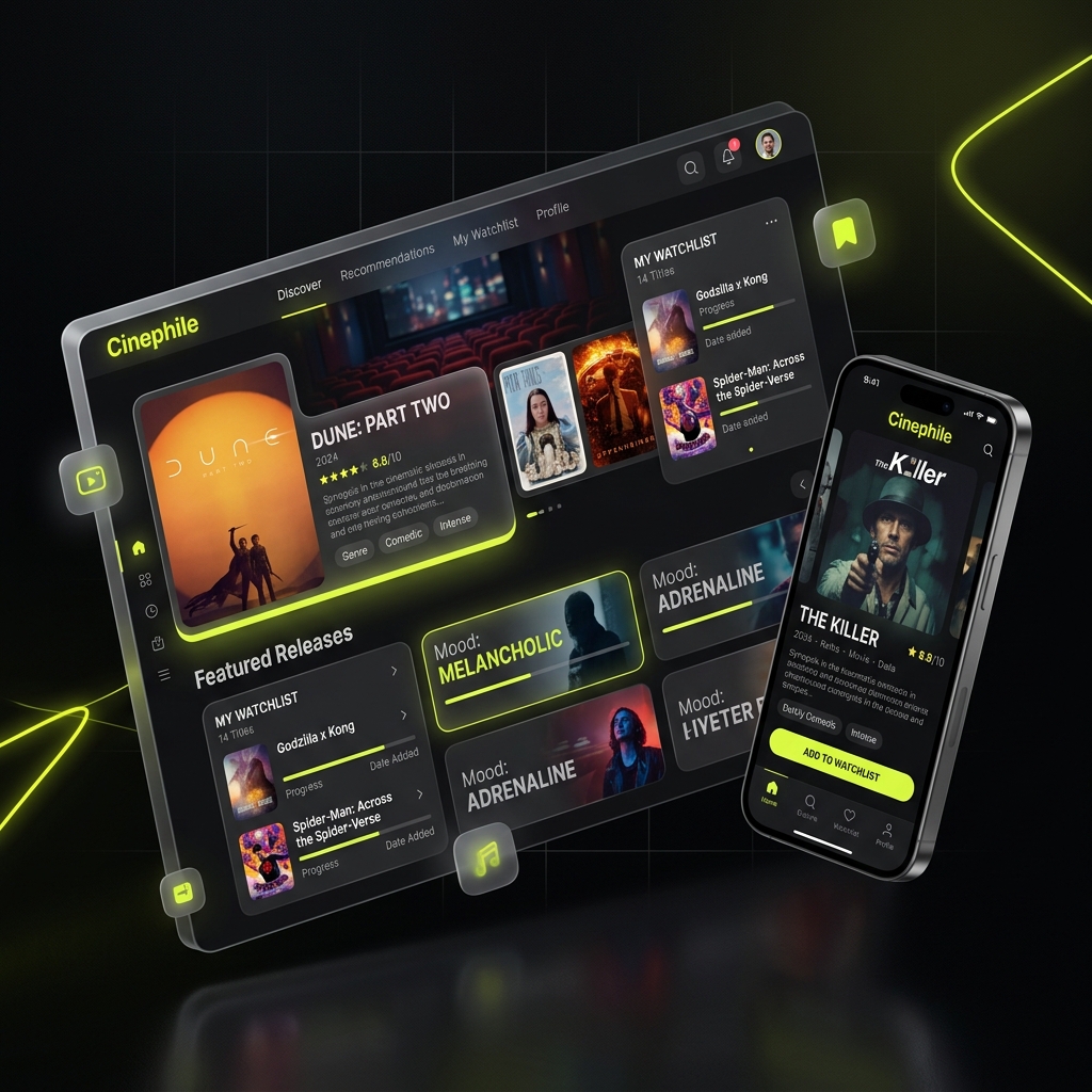 Cinephile – Cinematic Discovery Platform Mockup