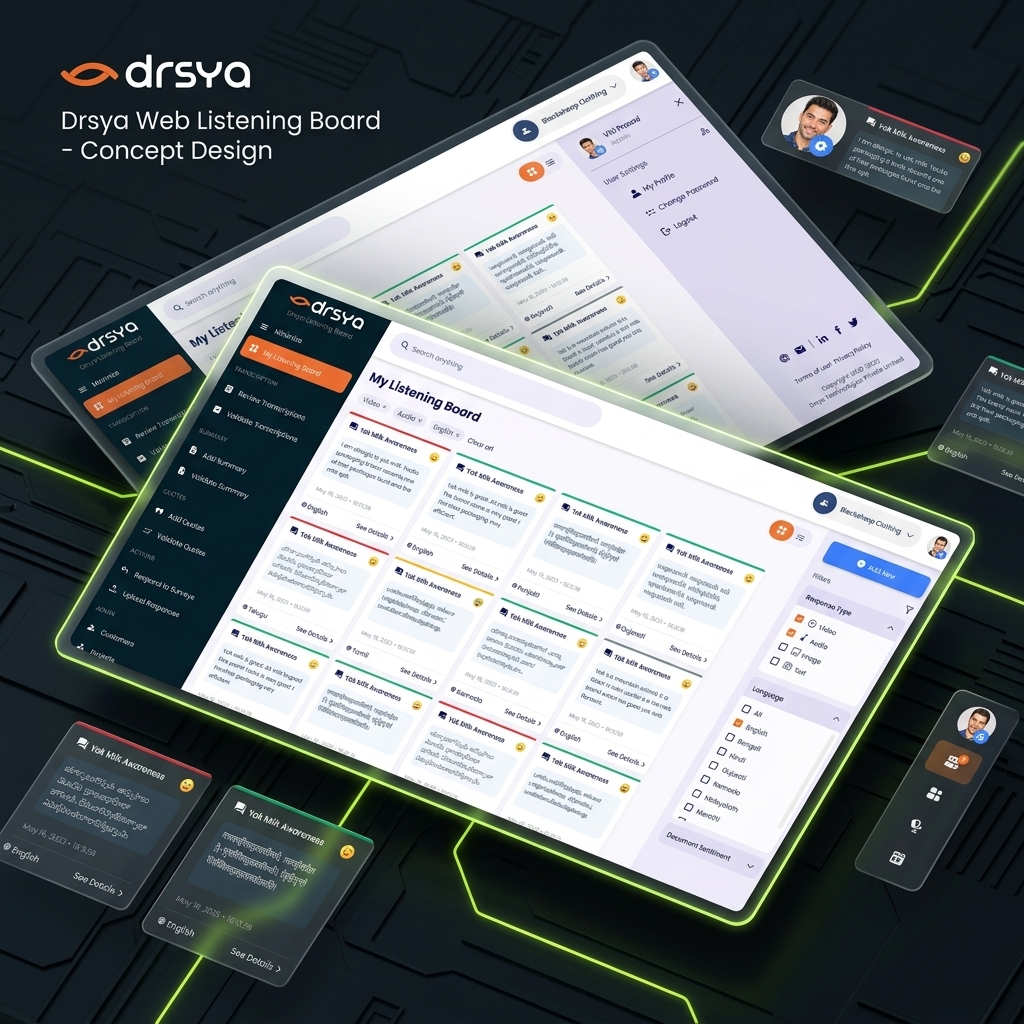 Drsya – Homepage Concept Design Mockup