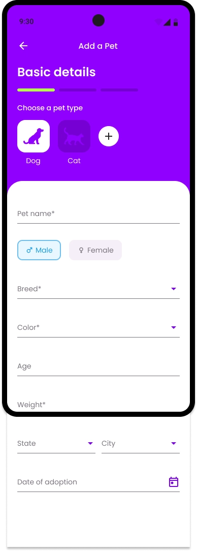 Onboarding & Pet Profile 3