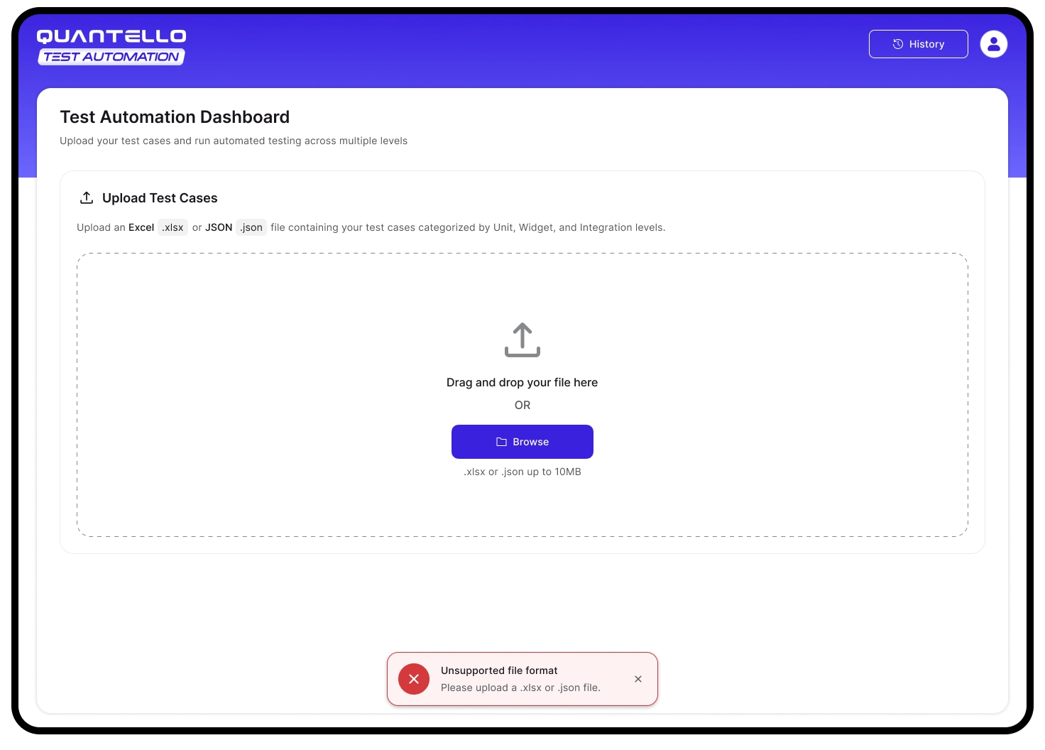 Dashboard & Upload Flow 3