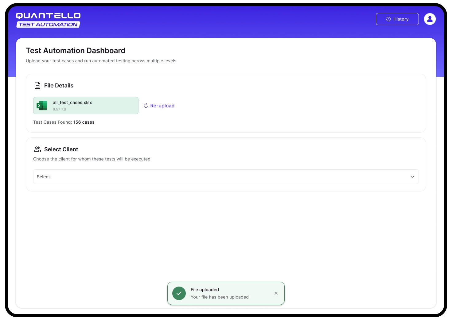 Dashboard & Upload Flow 4