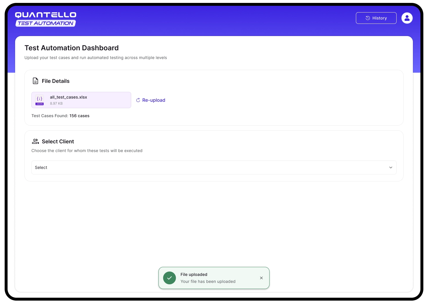 Dashboard & Upload Flow 5