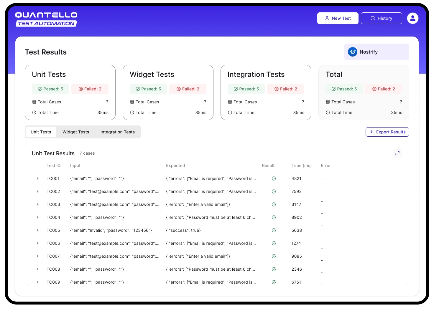 Test Execution & Results 1